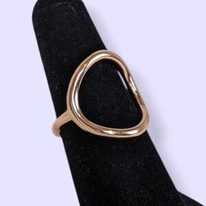 (2/$20) Rose Gold Tone Circle Cut Out Ring